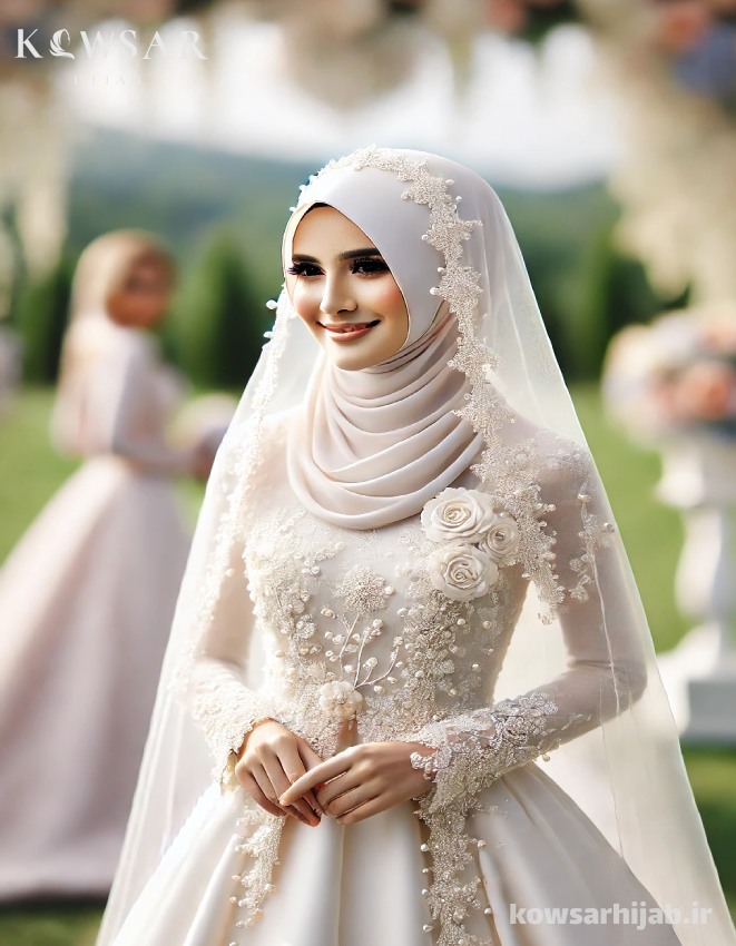 چادر عروس برای عقد